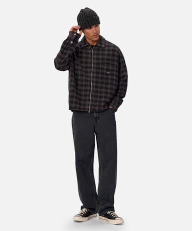 The Camino Long Sleeve Shirt - Black / Charcoal by Industrie Clothing