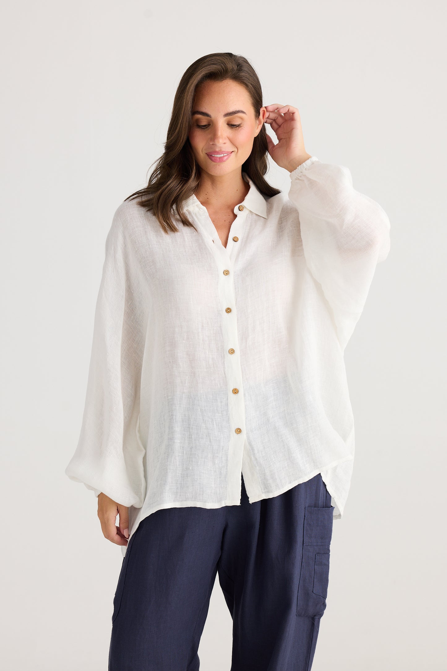 Cliffside Shirt by Holiday Trading - White Gauze