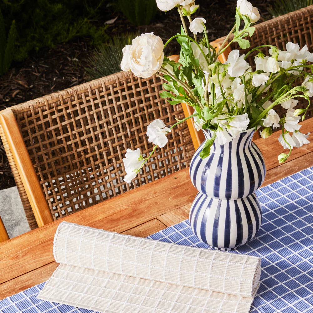 Arthur Striped Vase - Navy