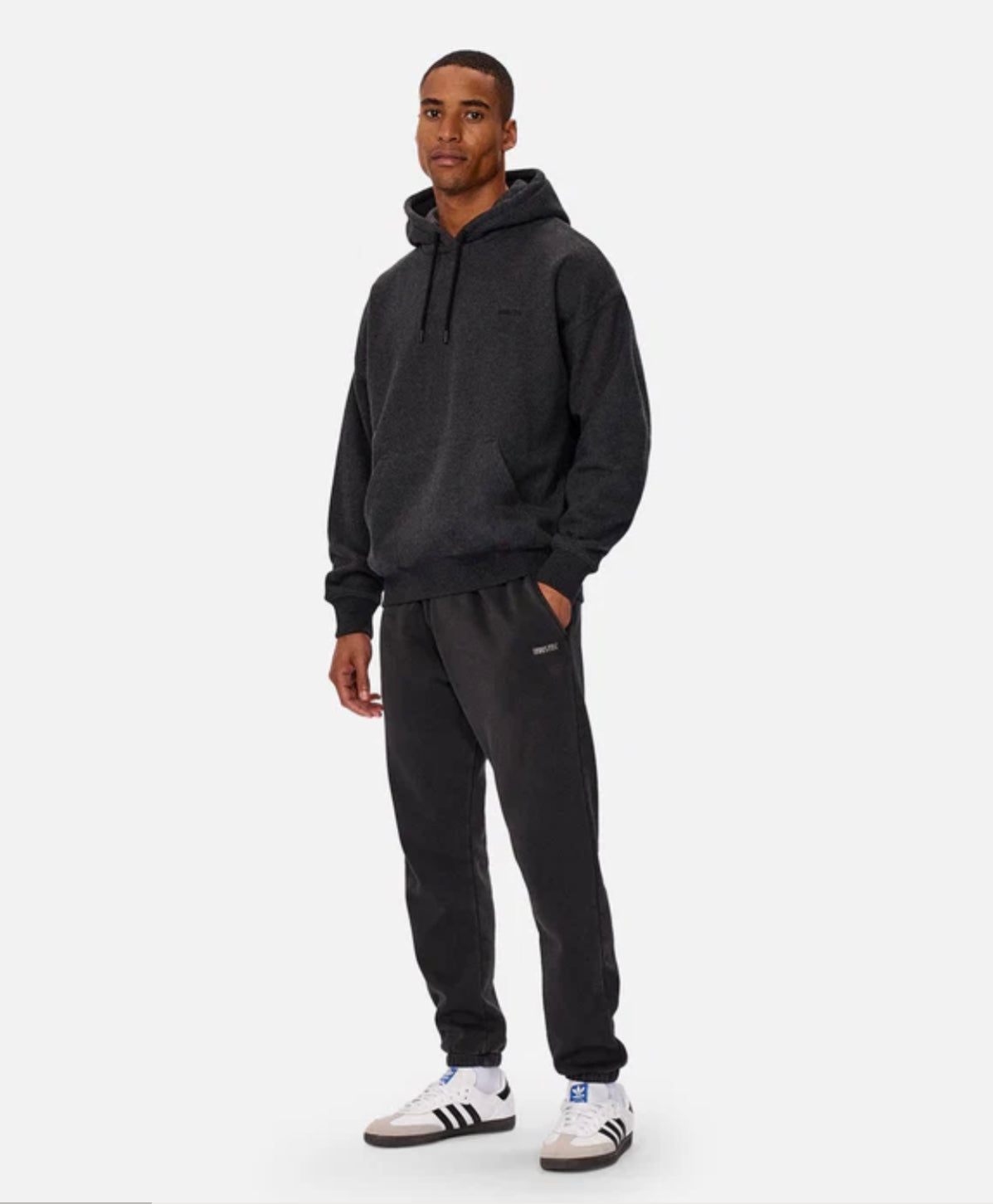 The Del Sur Marle Hoodie - Charcoal Marle by Industrie Clothing