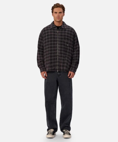 The Camino Long Sleeve Shirt - Black / Charcoal by Industrie Clothing