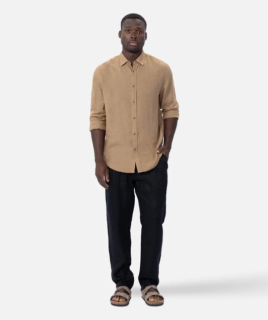 The Tennyson Linen L/S Shirt Brass by Industrie Clothing