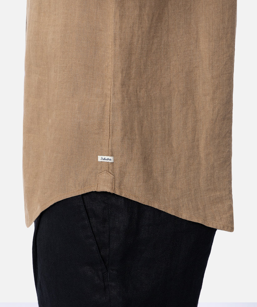 The Tennyson Linen L/S Shirt Brass by Industrie Clothing