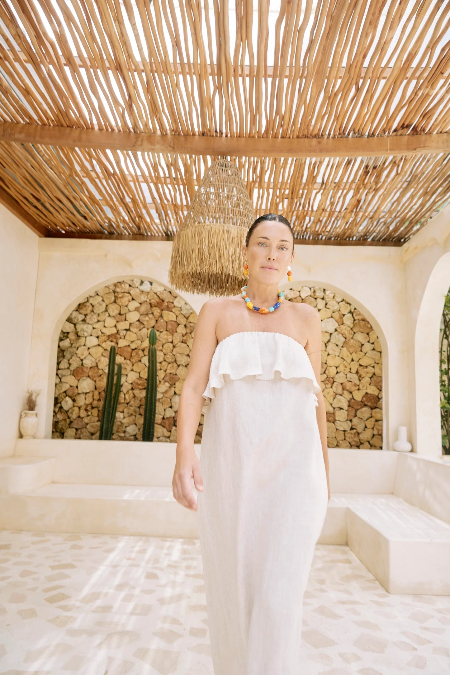 MARIS STRAPLESS DRESS - TUSK by eb&ive