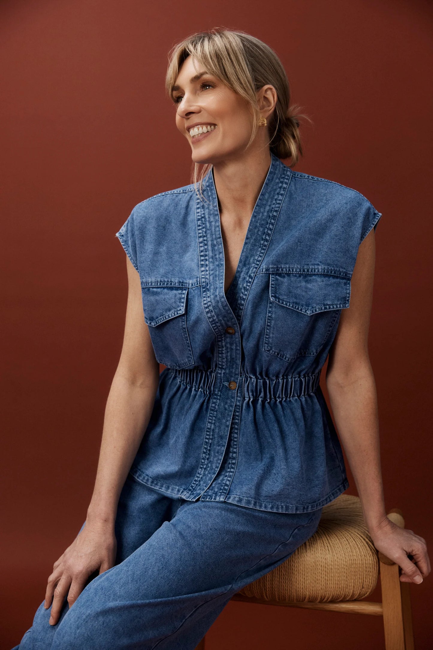 BODHI DENIM VEST - DENIM by Eb&ive