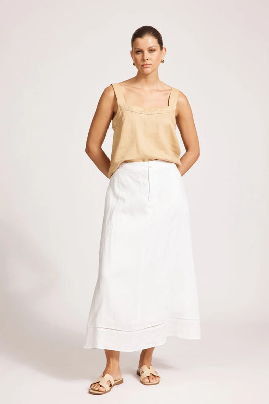MIRAMAR MAXI SKIRT - WHITE by eb&ive