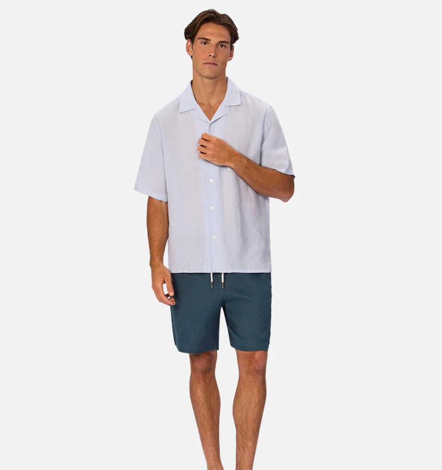 The Marina Linen Short - Deep Ocean by Industrie clothing