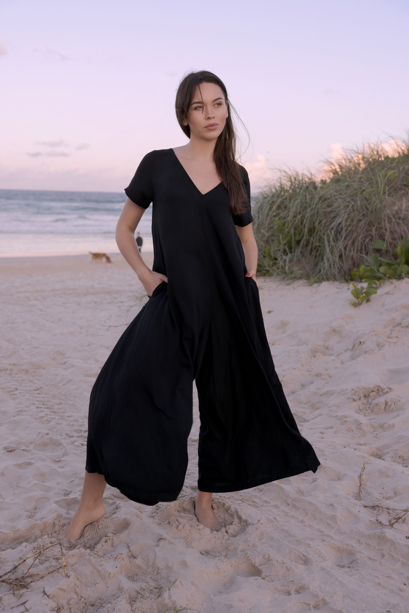 Harlow Jumpsuit by Honey+Stone - Black