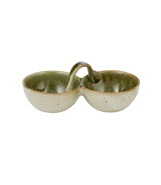 Urna Double Bowl - Olive