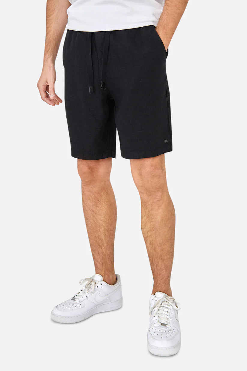 The Baller Linen Short Black by Industrie Clothing