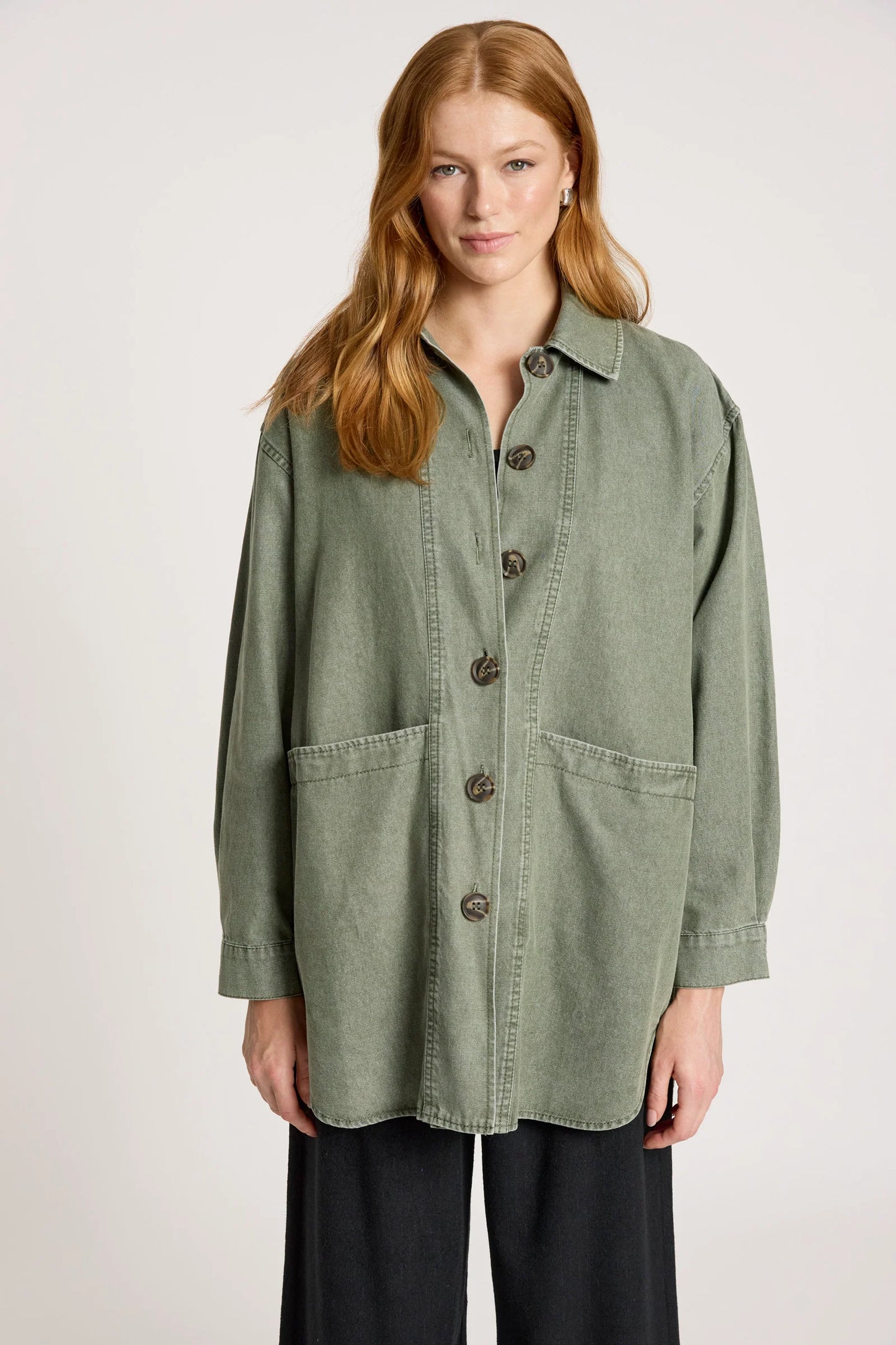 BODHI DENIM JACKET - OLIVE by Eb&ive
