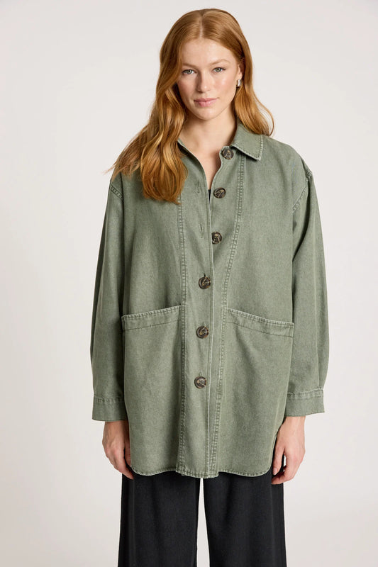 BODHI DENIM JACKET - OLIVE by Eb&ive