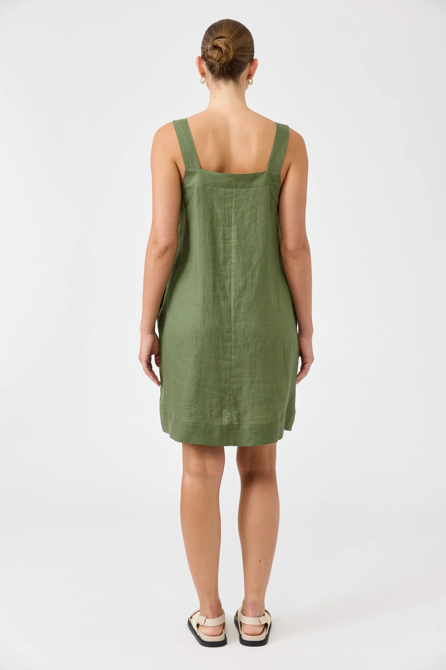 STUDIO SHORT TANK DRESS - OLIVE by Eb&ive