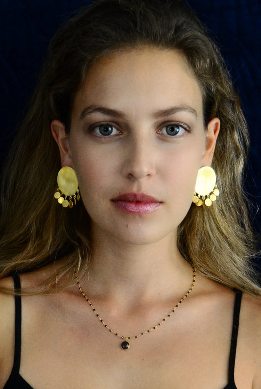 Euro Gold Smokey Quartz 45 cm Gemstone Chain Necklace by Melanie Woods