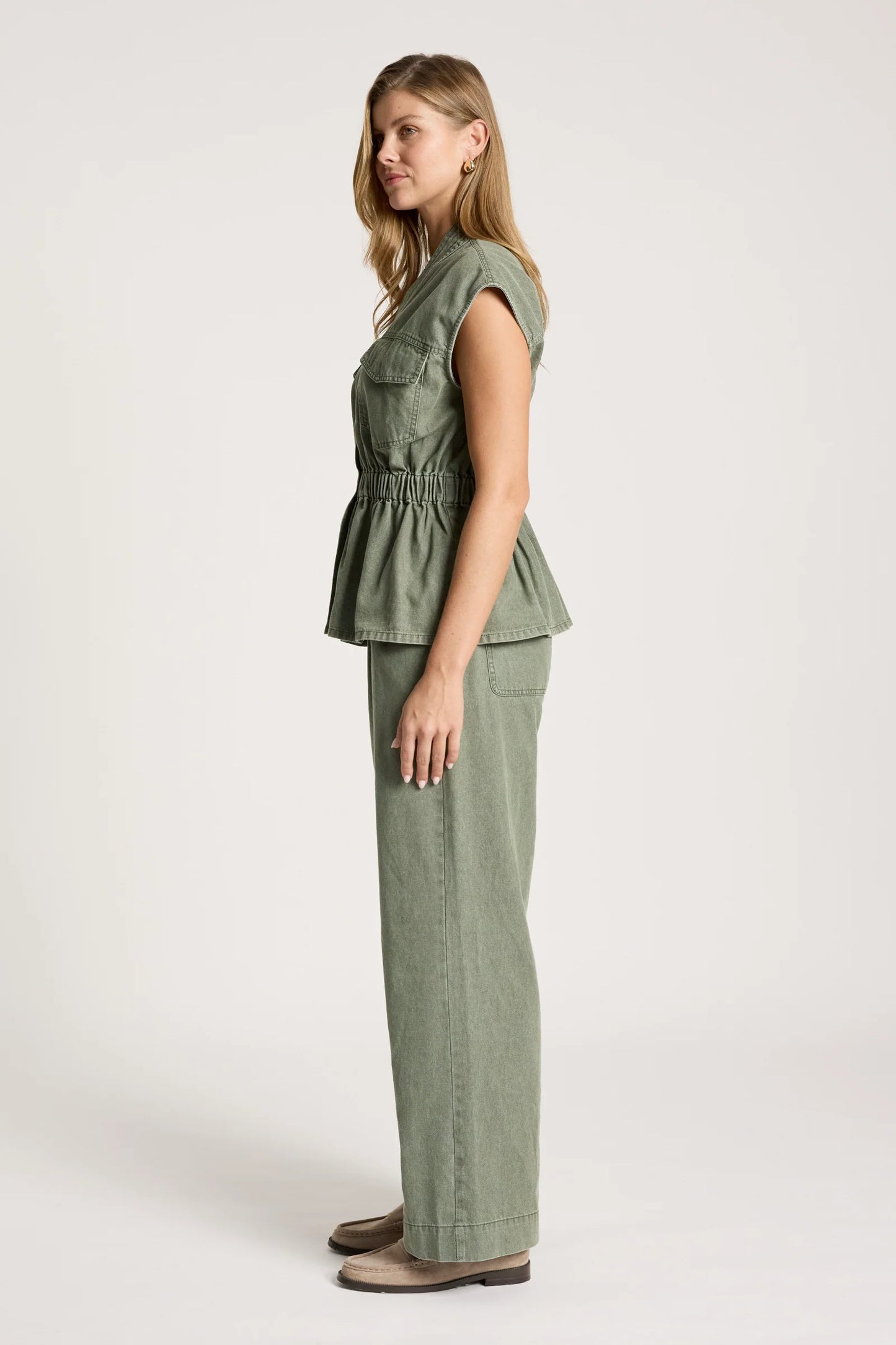 BODHI DENIM VEST - OLIVE by Eb&ive