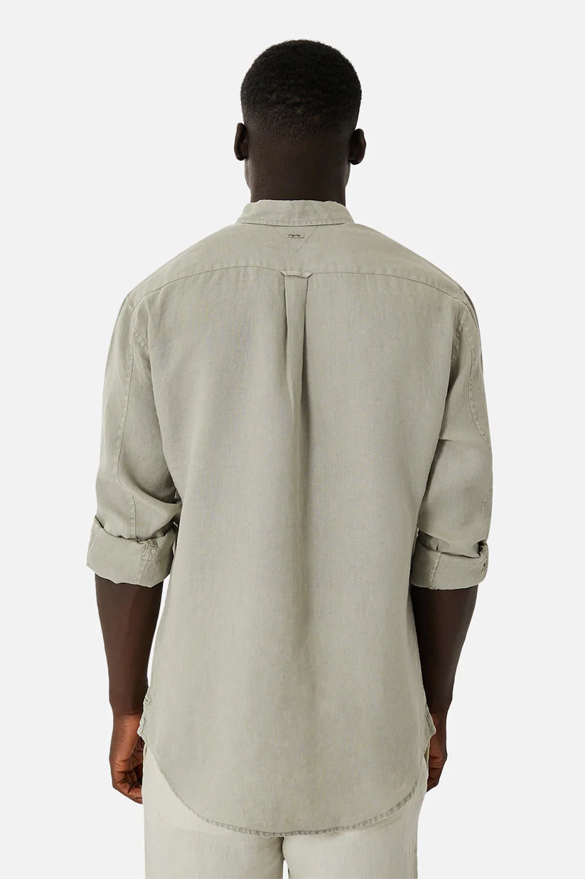 The Tennyson Linen L/S Shirt Light Army by Industrie Clothing