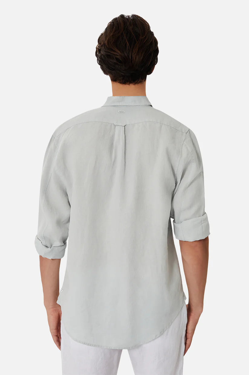 The Tennyson Linen L/S Shirt Cyan by Industrie Clothing