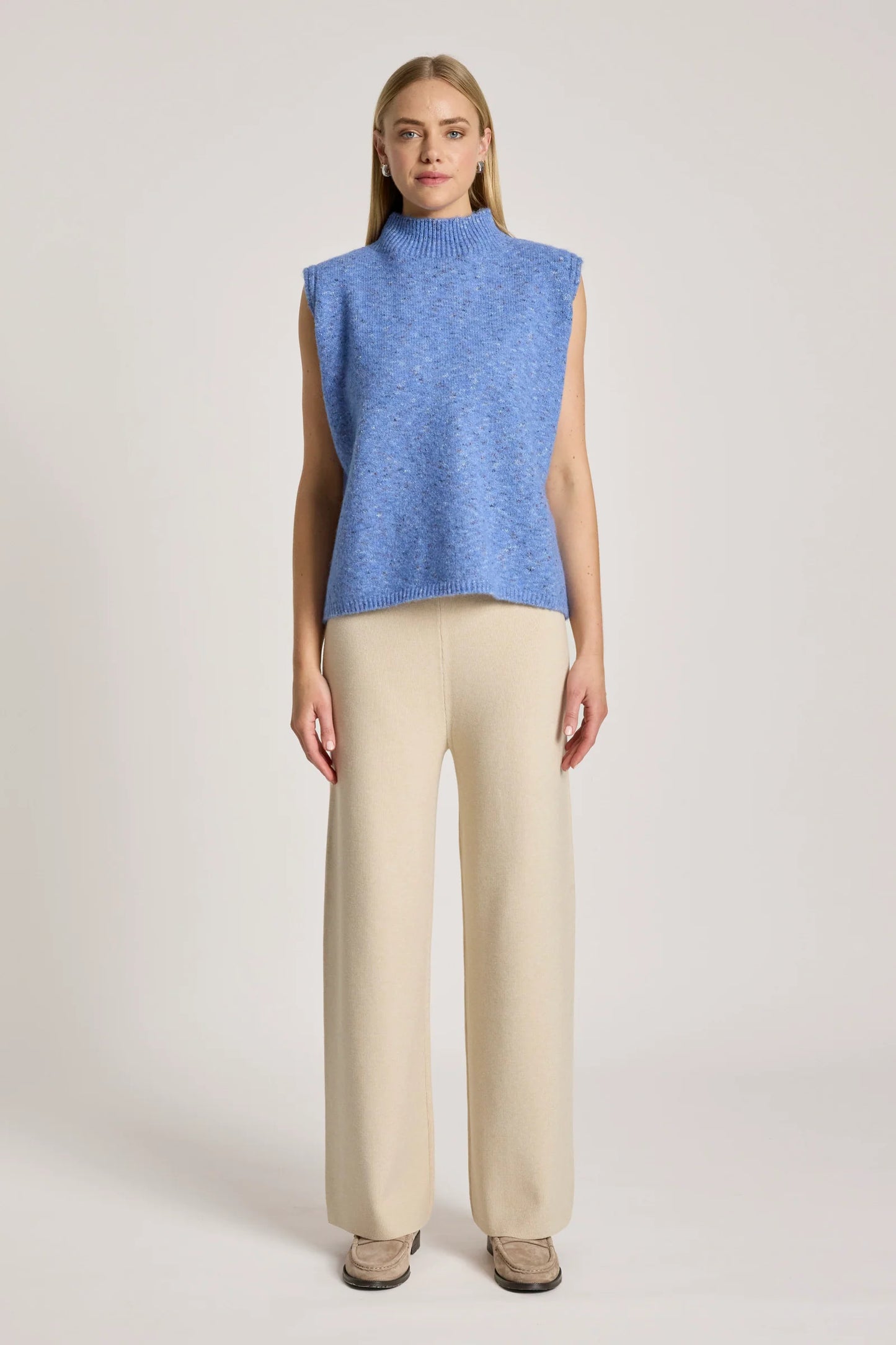 ZARDA KNIT VEST - LAKE by Eb&ive