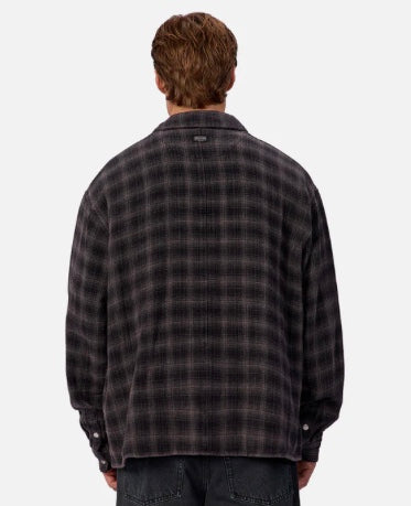 The Camino Long Sleeve Shirt - Black / Charcoal by Industrie Clothing