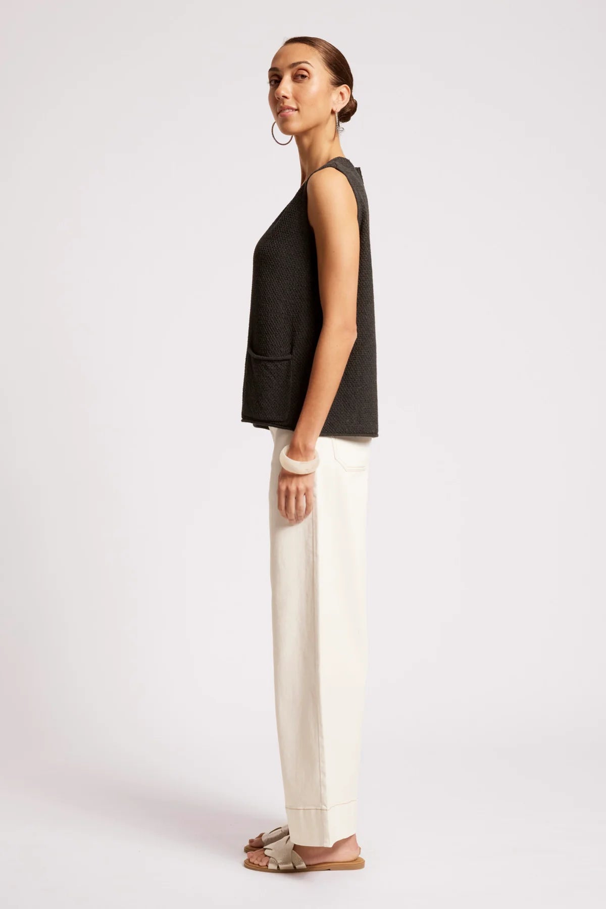 MARIS KNIT VEST - BLACK by Eb&ive