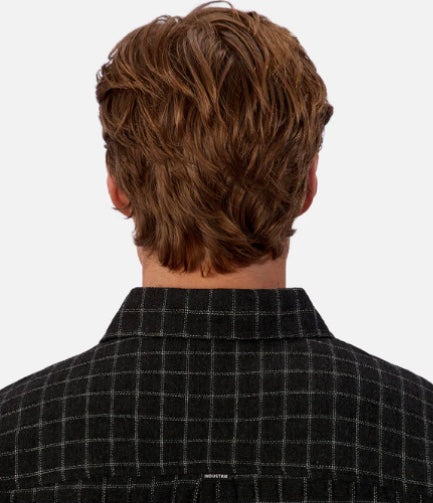 The Clairemont Long Sleeve Shirt - Charcoal / White by Industrie Clothing
