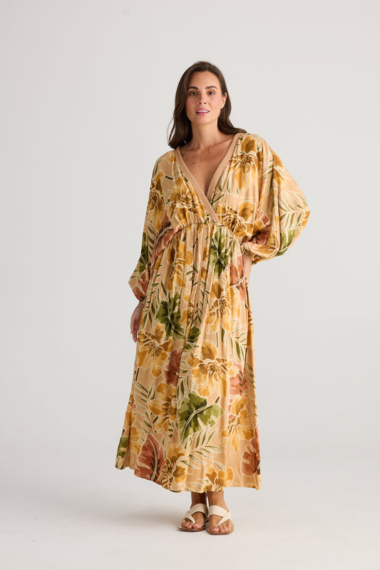 Geisha Maxi Dress by Holiday Trading - Majesty Palm