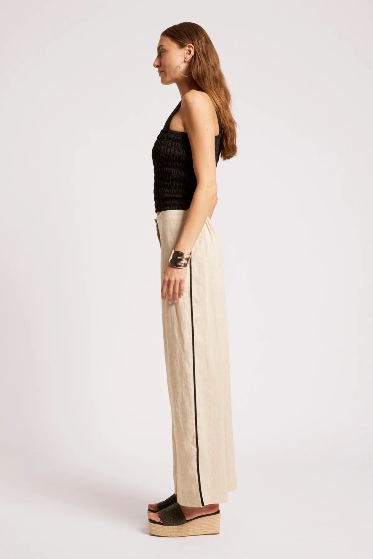 MARIS SPLICE PANT - TUSK / BLACK by eb&ive