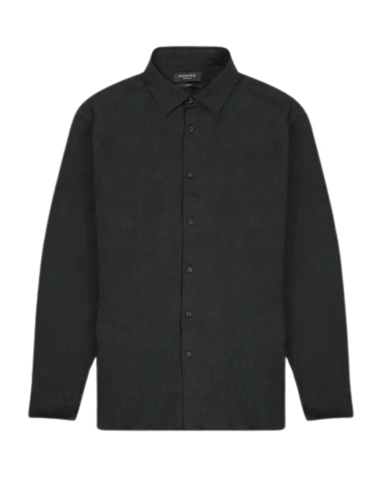 The St Martins Long Sleeve Linen Shirt - Black by Industrie Clothing