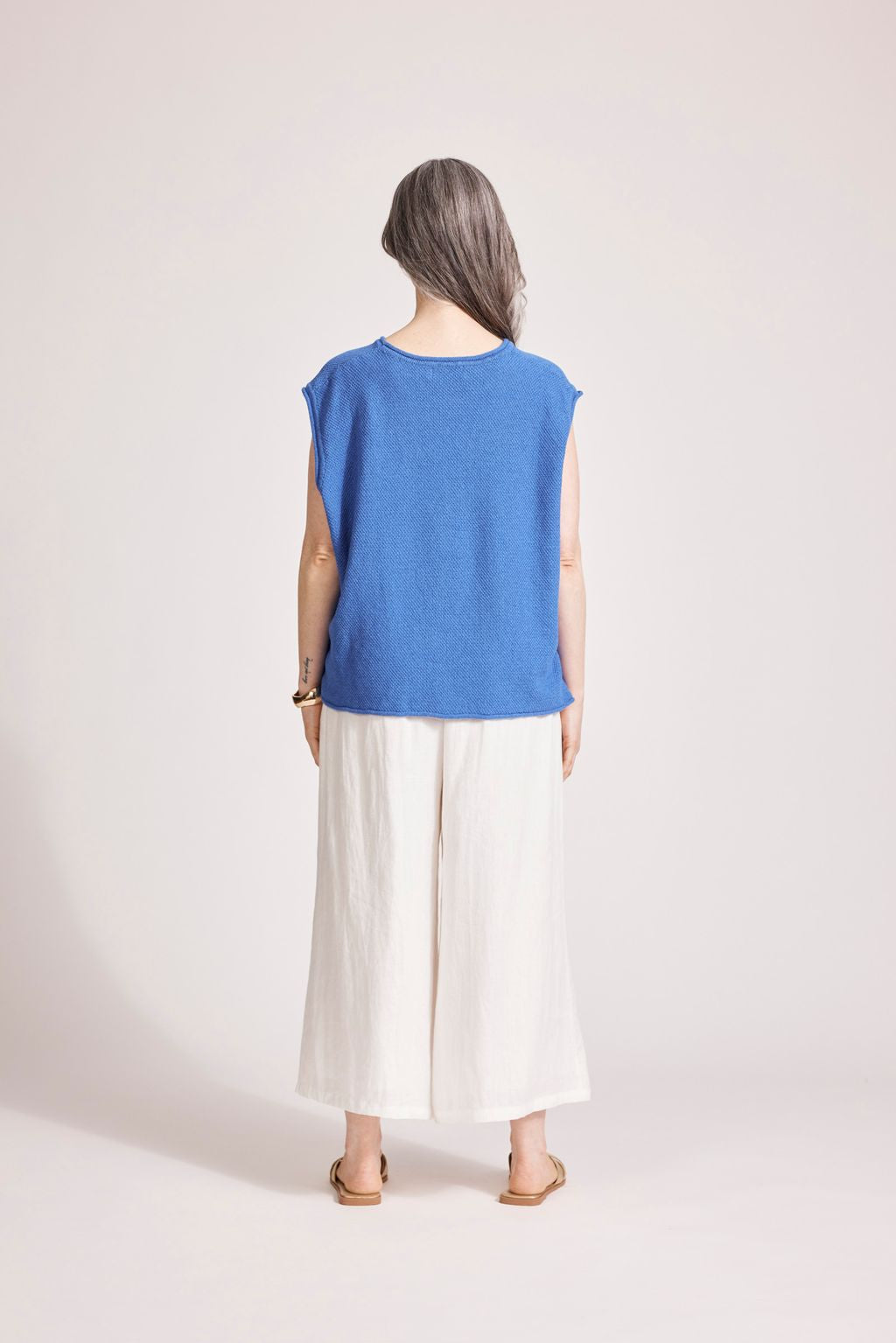 ARTEMIS SLEEVELESS KNIT TOP - AEGEAN by eb&ive