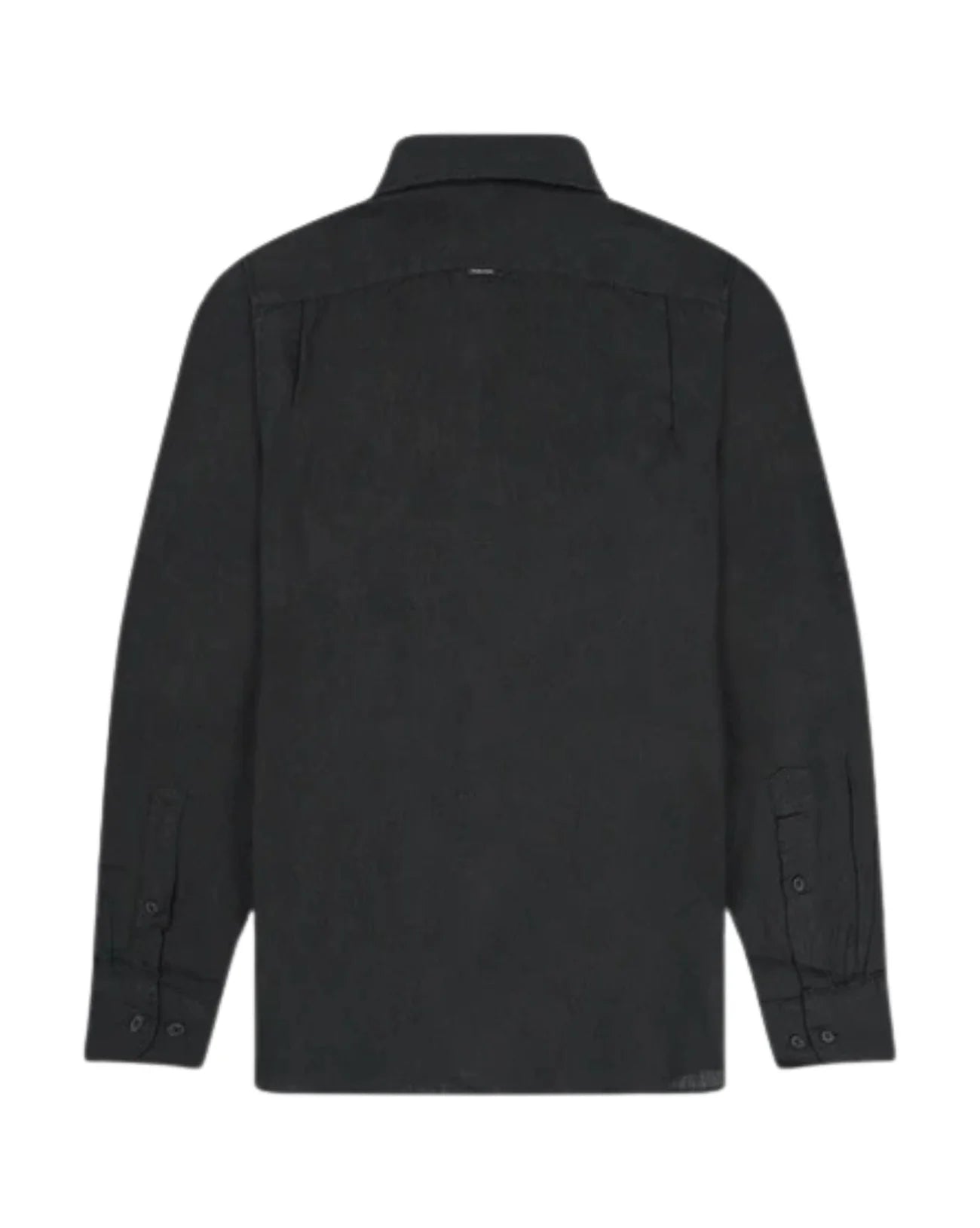 The St Martins Long Sleeve Linen Shirt - Black by Industrie Clothing