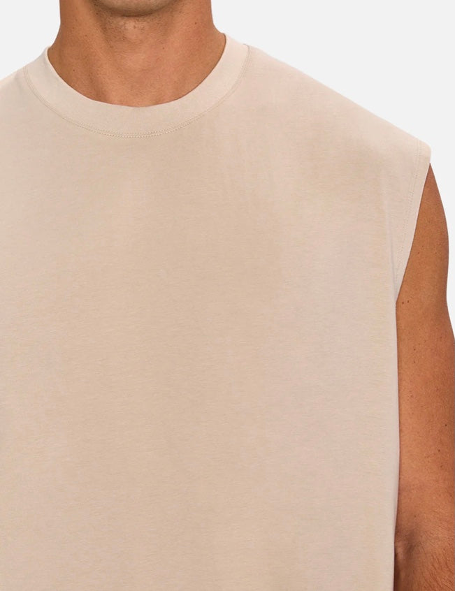 The Freeman Sleeveless Tee - Dune by Industrie clothing
