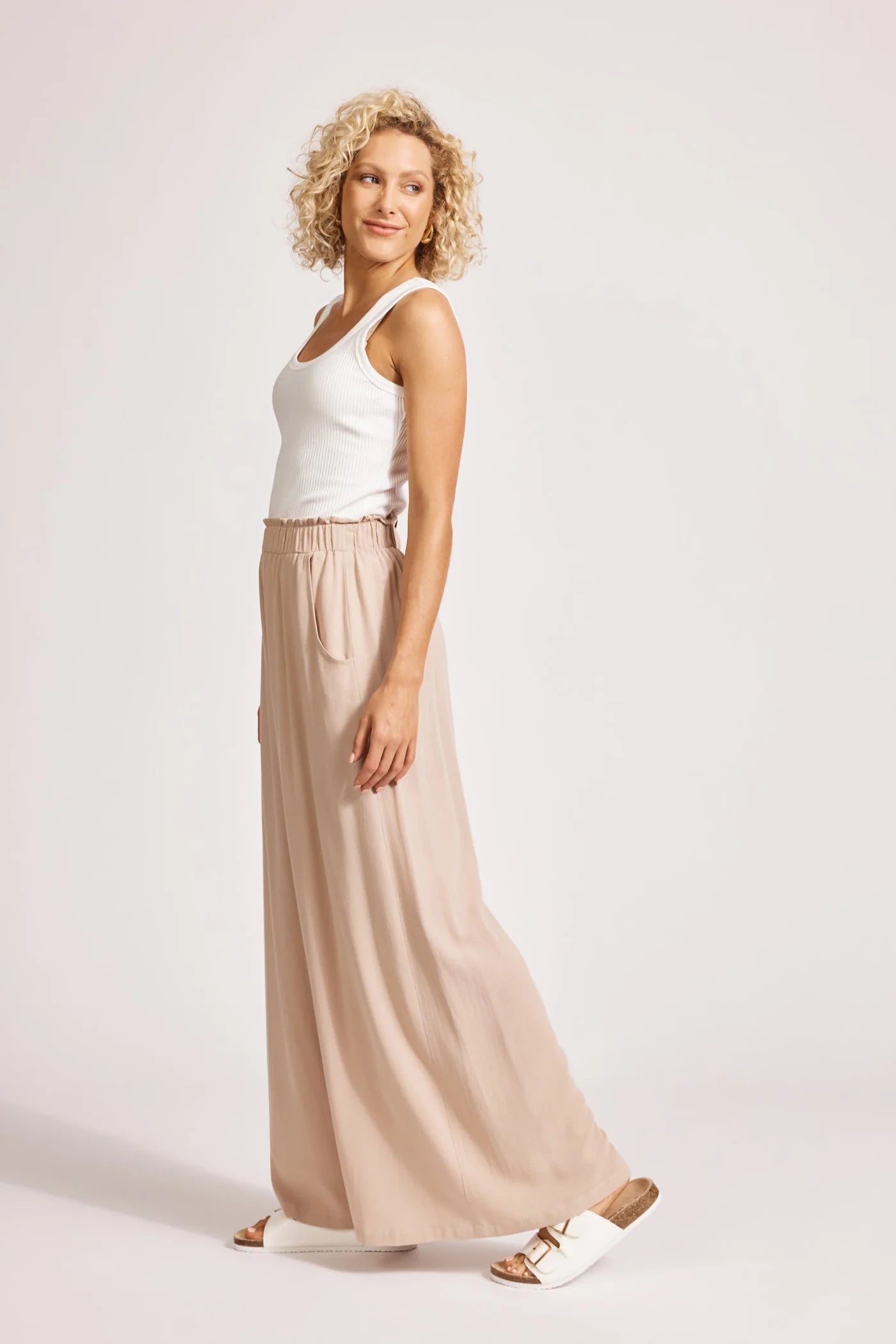 ALEGRIA PALAZZO PANT - STONE by eb&ive