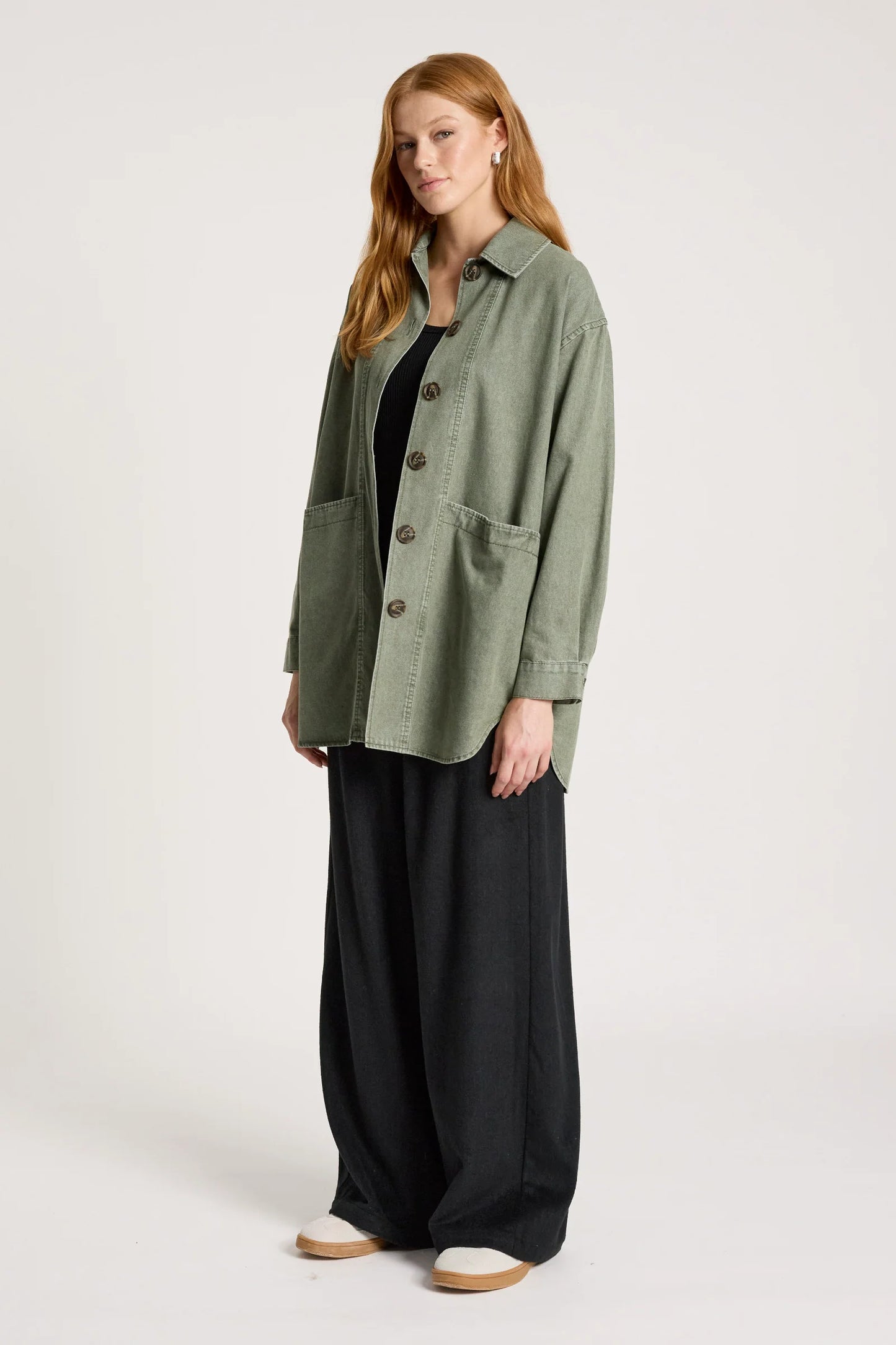 BODHI DENIM JACKET - OLIVE by Eb&ive