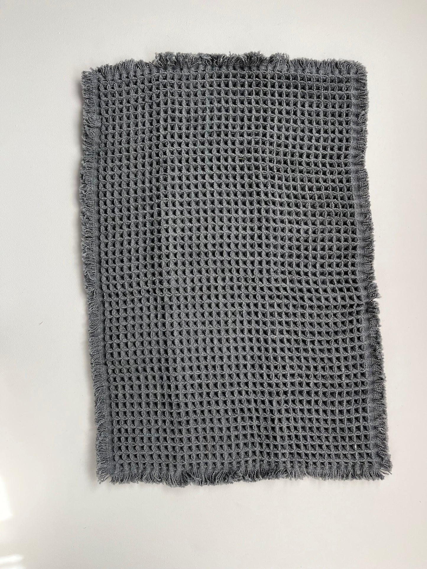Microfiber Waffle Non slip Bath Mat - Charcoal