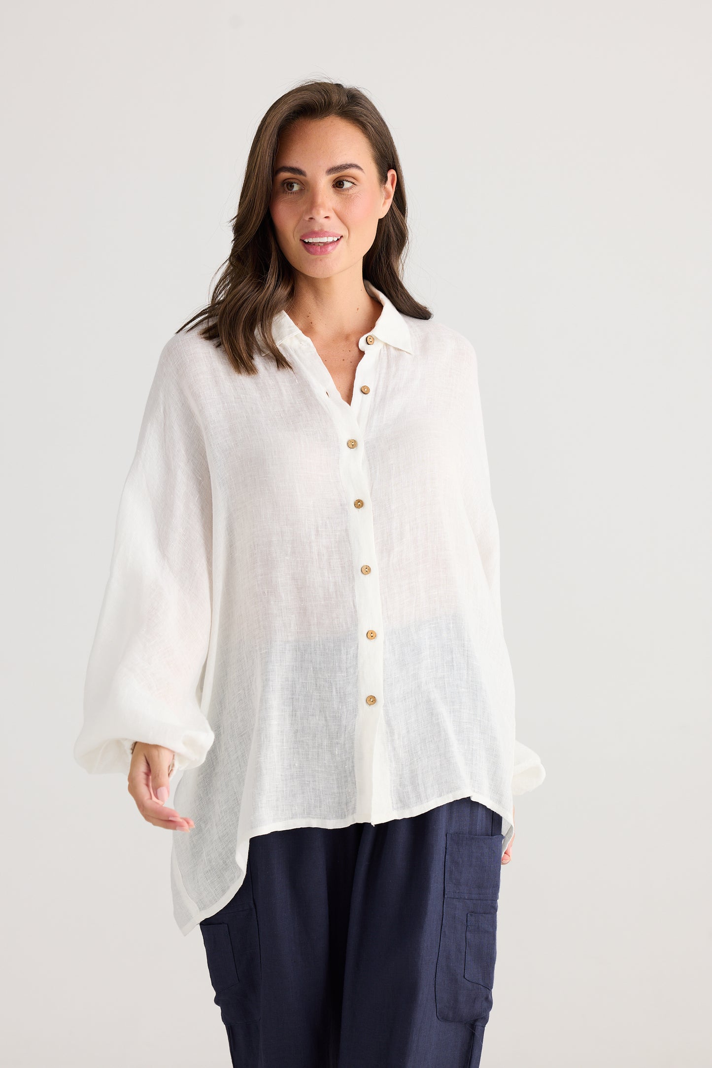 Cliffside Shirt by Holiday Trading - White Gauze