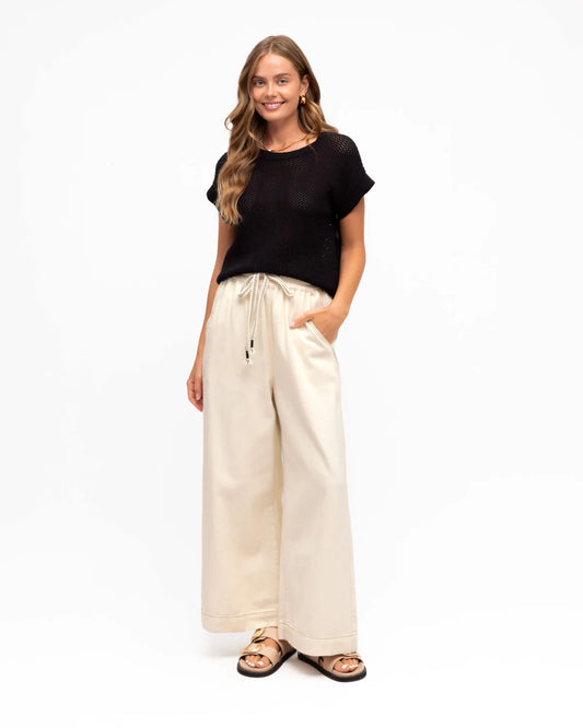 Mid Wash Wide Leg Jeans by Love The Label - 2 Colours