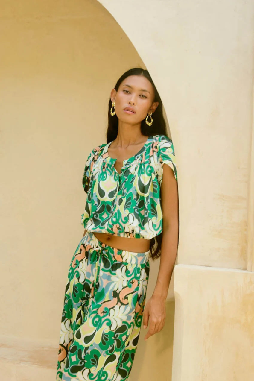 Aurora Reversible Crop Top - Paisley by IsleOfMine