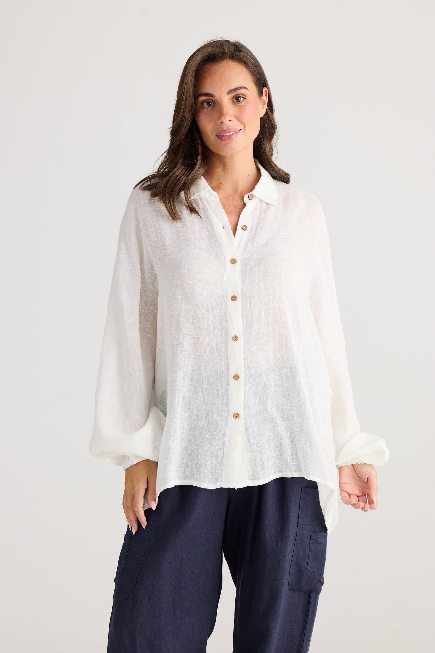 Cliffside Shirt by Holiday Trading - White Gauze