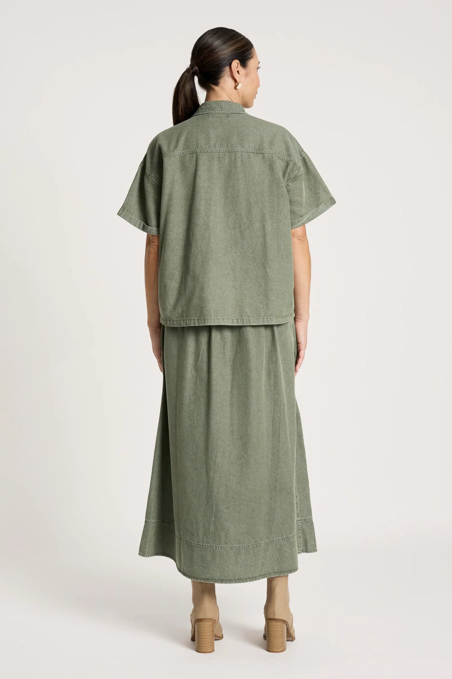 BODHI DENIM SHIRT - OLIVE by Eb&ive