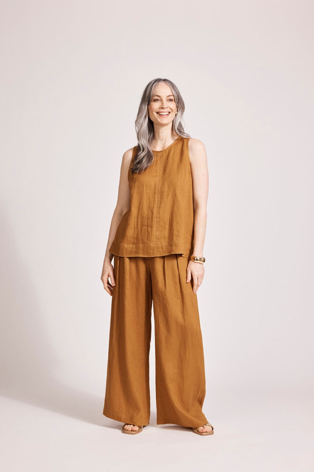 MIRAMAR TANK TOP - CARAMEL by eb&ive
