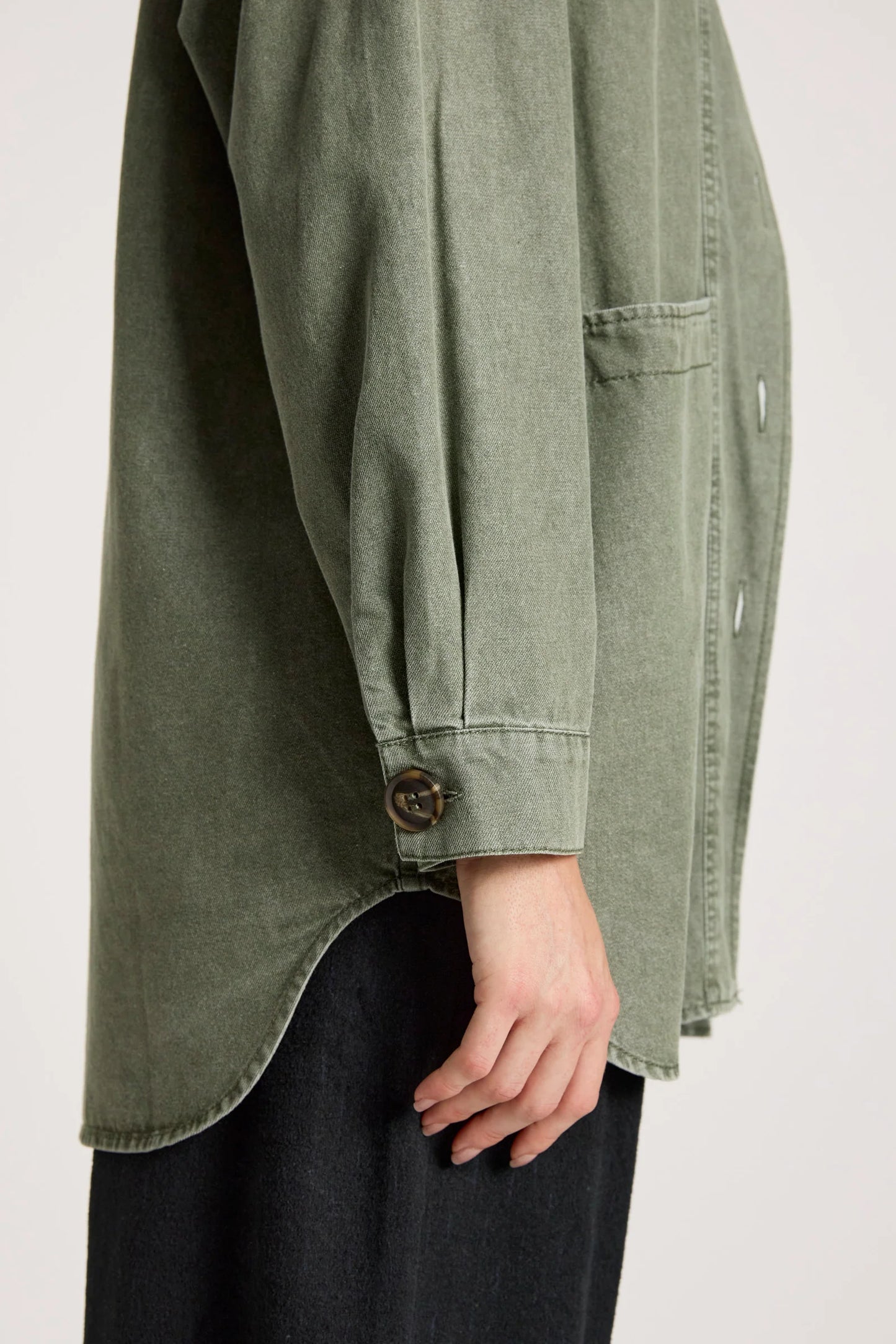 BODHI DENIM JACKET - OLIVE by Eb&ive
