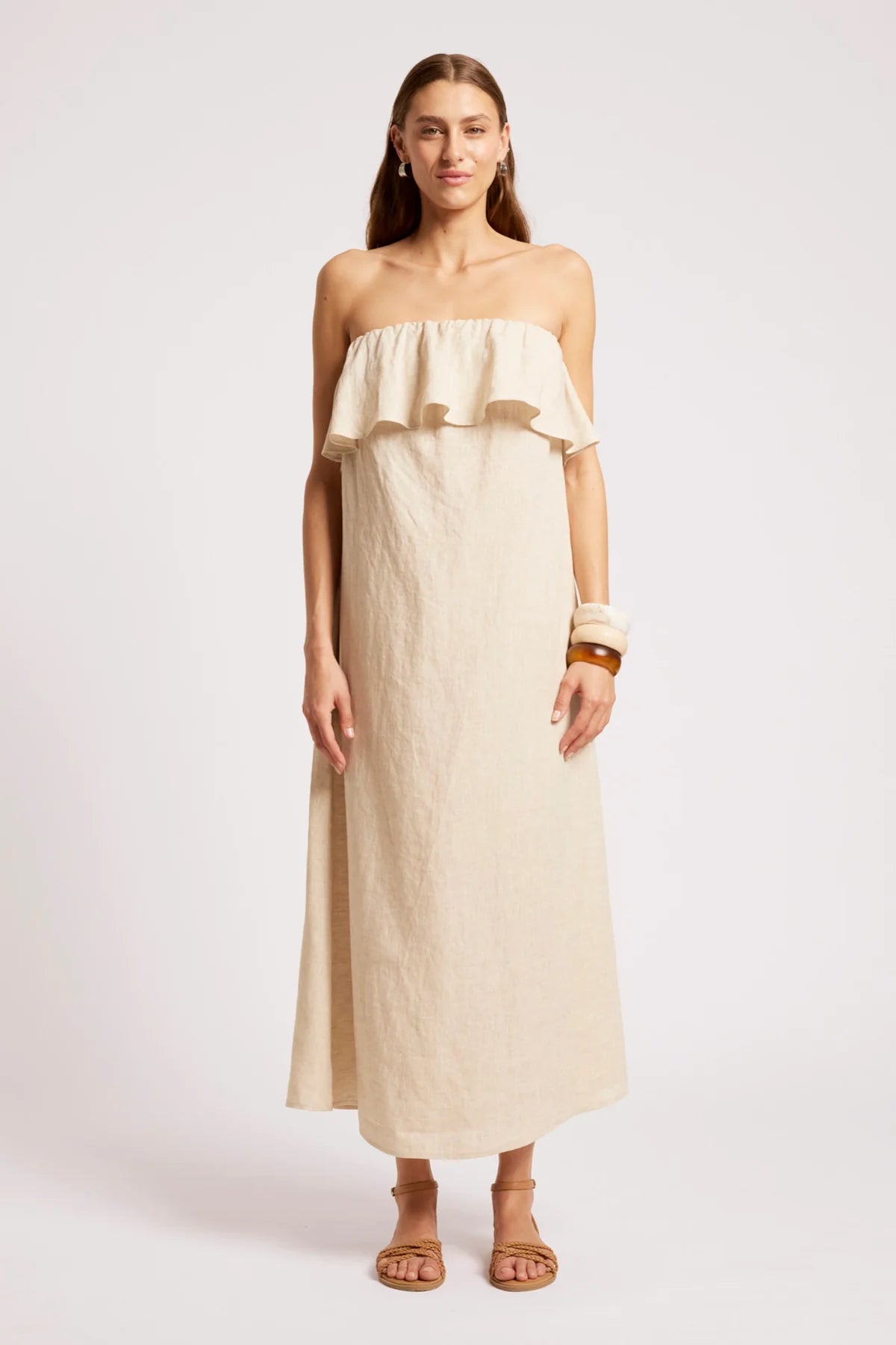 MARIS STRAPLESS DRESS - TUSK by eb&ive