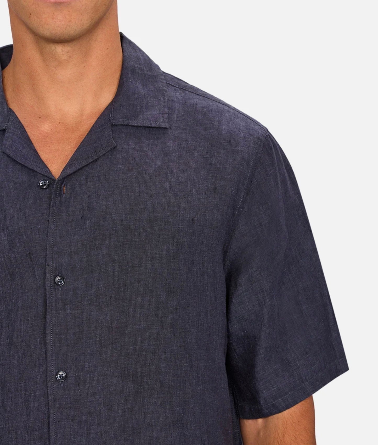 The St Martins Short Sleeve Linen Shirt - Denim by Industrie Clothing