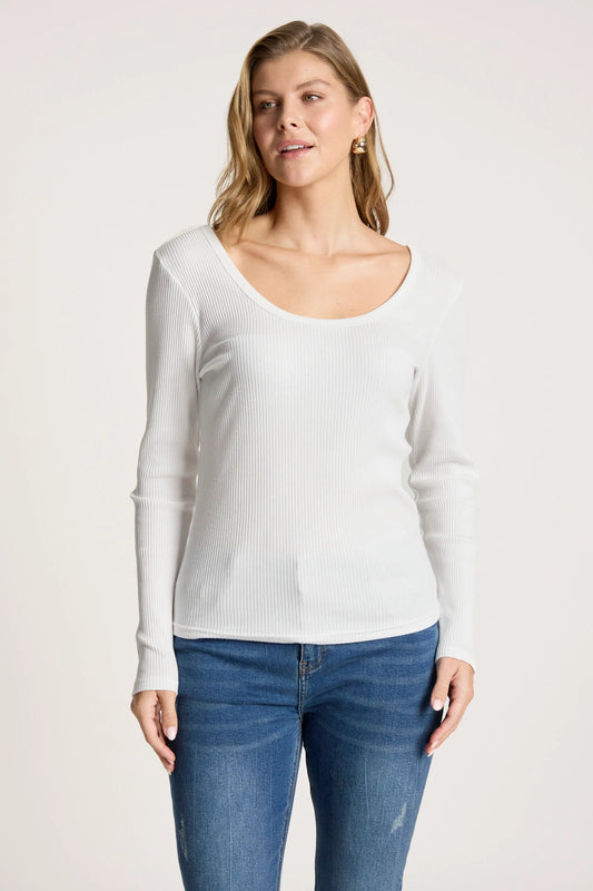 PLAGE LONG SLEEVE TSHIRT - WHITE by Eb&ive