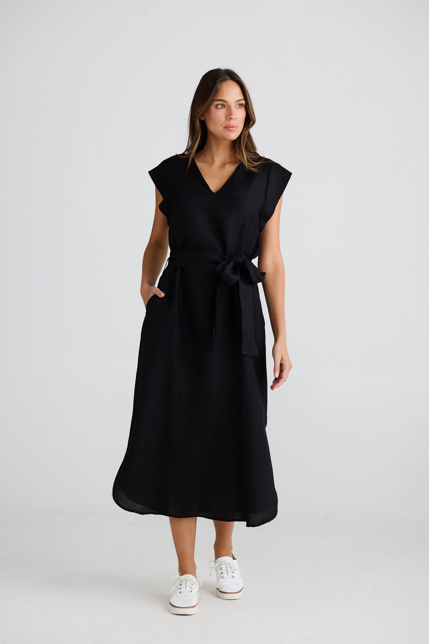 Sebou Dress by The Shanty - Black Linen Blend