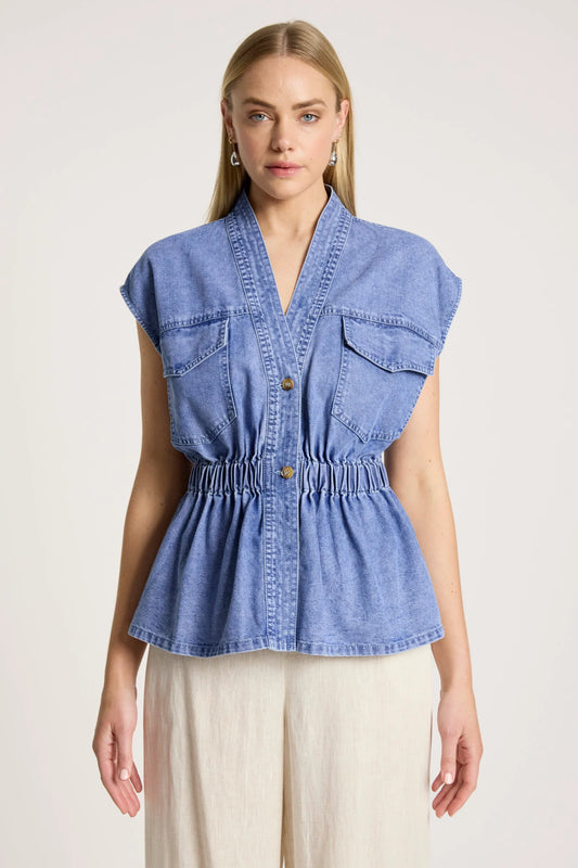BODHI DENIM VEST - DENIM by Eb&ive