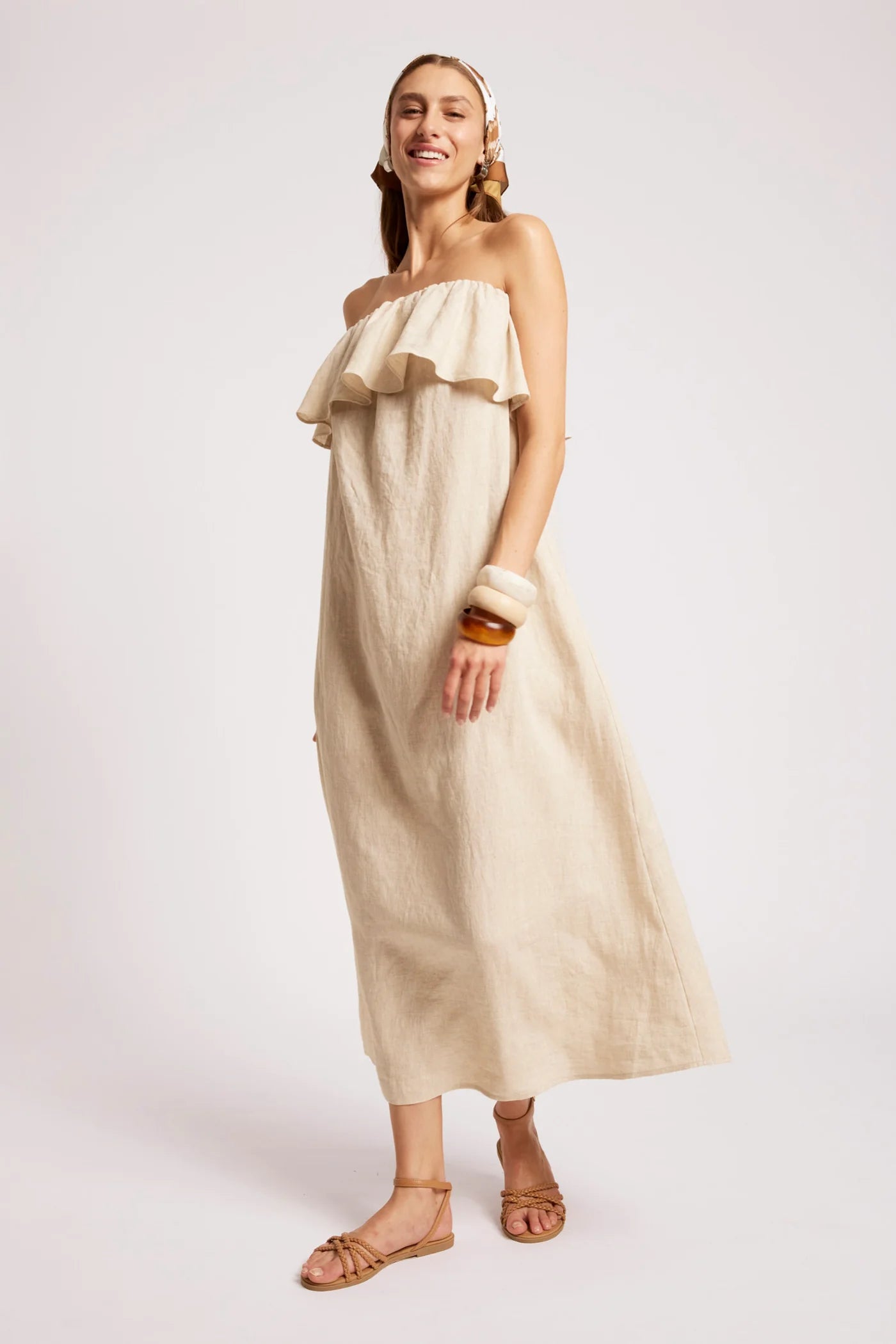 MARIS STRAPLESS DRESS - TUSK by eb&ive