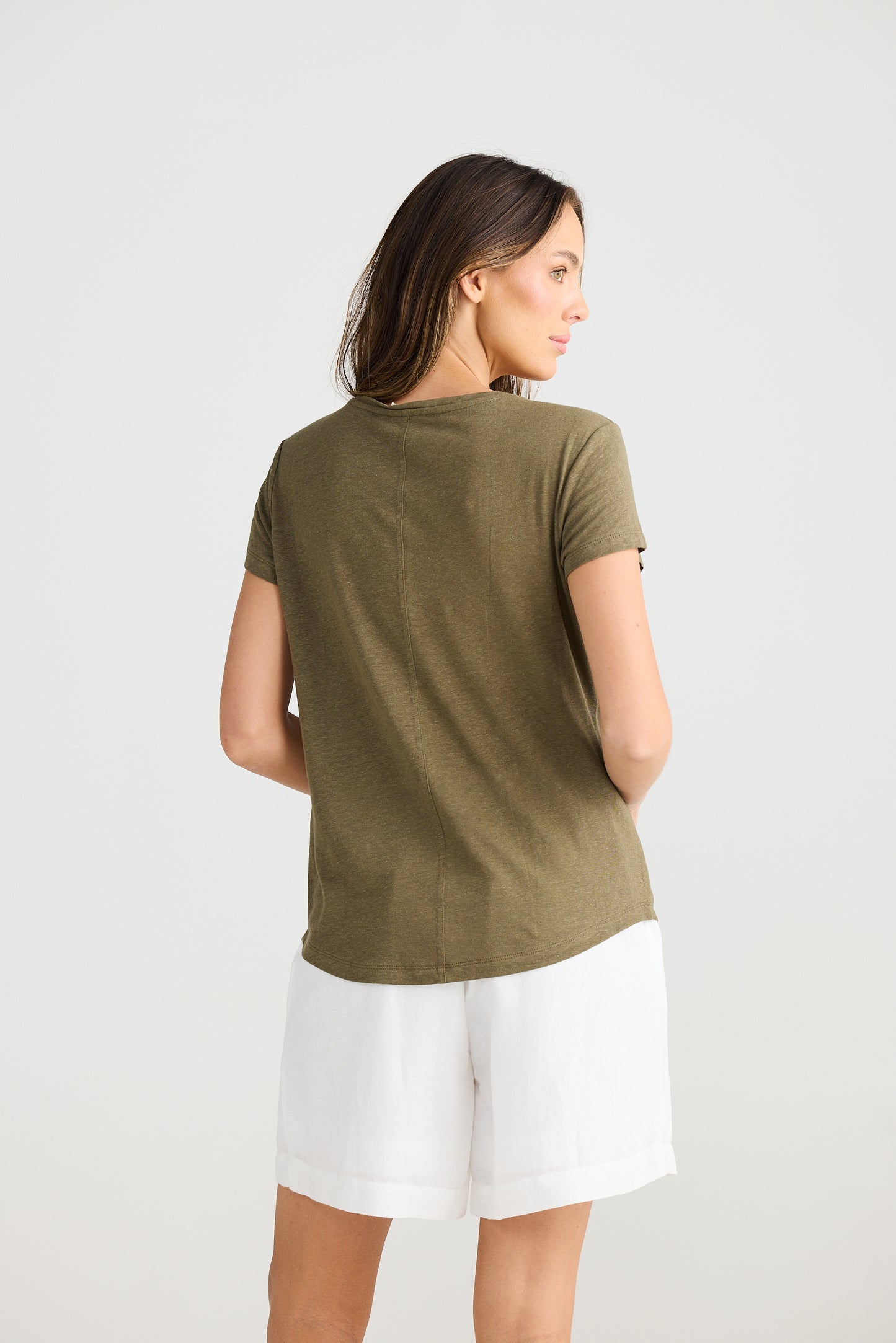 Monza Tee Olive by The Shanty