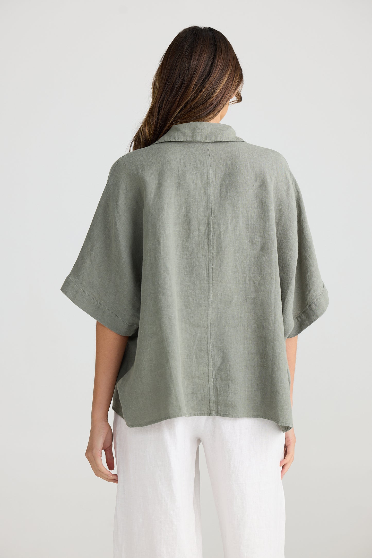 Wander Top Pistachio Linen by The Shanty