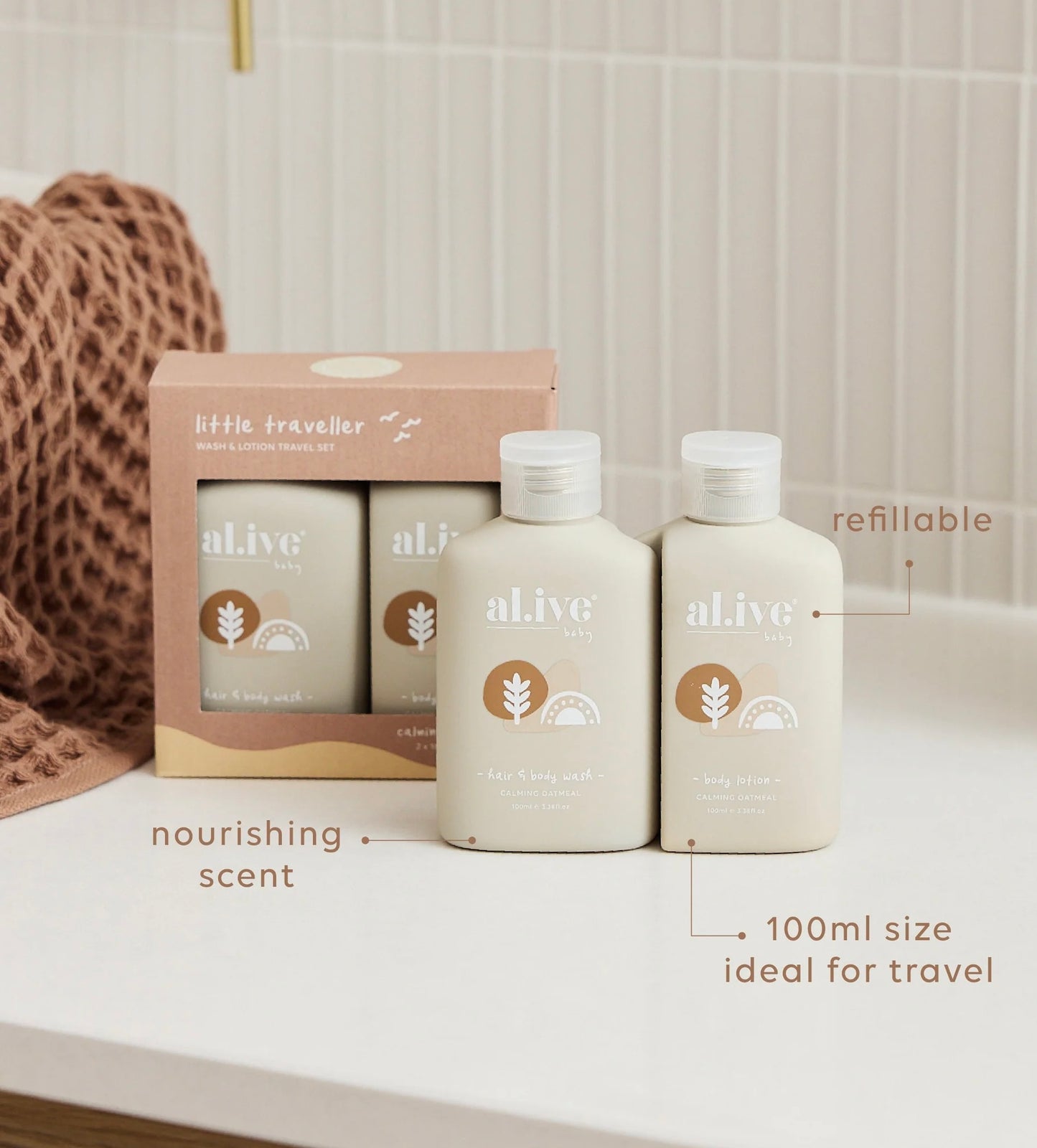 Al.ive Body Little Traveller- Baby Wash & Lotion Set